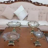 سرویس کریستال 4تیکه برنزی