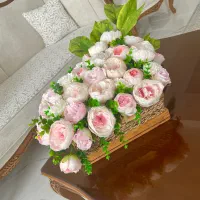 دسته گل مصنوعی لوکس باکس گل دکوری نو