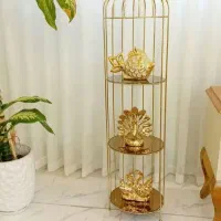 استند قفس طلایی