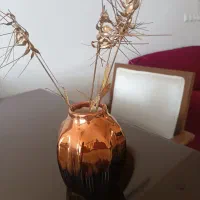 گلدون طلایی مشکی چینی 550