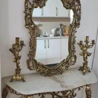 اینه شمعدان کنسول برنجی