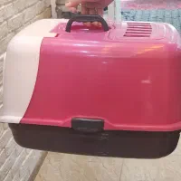 ظرف خاک و سبد حمل مسقف گربه