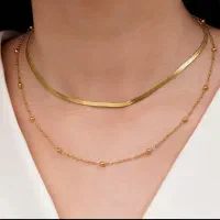 گردنبند دو لاین ترند خاص و کمیاب
