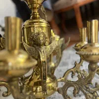 دوعدد لوستر برنز و سه عدد دیوارکوب