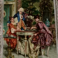 تابلو فرش دستبافت شطرنج باز