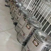 سماور گازی استیل بزرگ ۳۵۰ لیتری سماور مسجدی هییتی