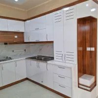 اشپزخانه سفیدعسلی کابینت ترکیبی سلطان آبادکد ۸۰۰۸