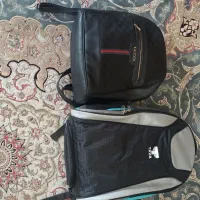کیف کوله پشتی چرم و برزنتی