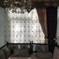 پرده بلند سالنی دو تکه