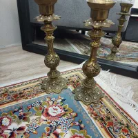 یک جفت شمعدانی برنج