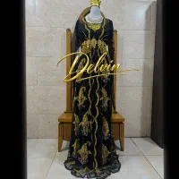 لباس مجلسی زنانه پوشیده سنگ دوزی شده با دست ماکسی