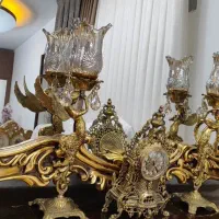 ساعت و شمعدان پایه فرشته