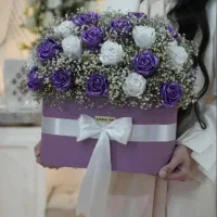 گل/باکس/ماندگار/ روبانی
