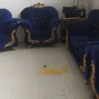 مبل‌ راحتی سرمه ای سالم