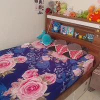 تخت یک و نیم نفره باکس دار و کمد ریلی