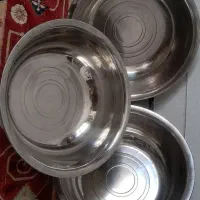 سینی استیل بزرگ و لگن بزرگ