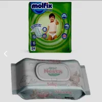 پوشک مولفیکس و دستمال مرطوب نستا