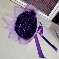 دسته گل روبانی