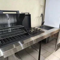 باربیکیو توکار بغل شعله مدرن