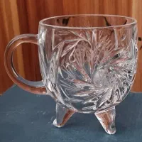 ۱دست فنجون کریستال ۲۴٪ اصل بوهمیا طرح خورشید اکبند