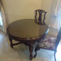 میز ناهار‌خوری چوب راش کار دست استاد مرحوم بروجردی