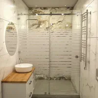 کابین دوش شیشه ای ریلی ده میل