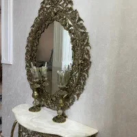 آیینه و شمعدان برنز