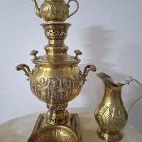 سرویس سماور زغالی برنزی