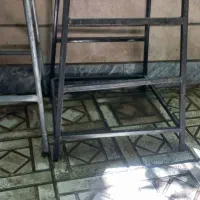 دو عدد چهارپایه اهنی