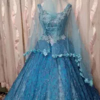 لباس عروس رنگ آبی