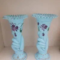 یک جفت گلدان دست دلبر آنتیک