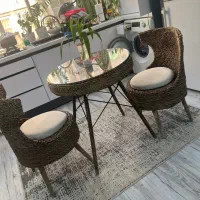 میز حصیری دو‌نفره