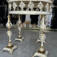 لوستر و دیوار کوب و میز فلزی آبکاری طلا شده