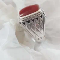 انگشتر نقره ..با مهر پایه عزیز تهران