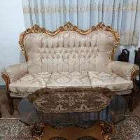 مبلمان سلطنتی 9 نفره در حدنو چوب راش بامیز و عسلی