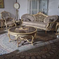 ساعت ایستاده استیل طلایی