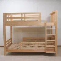 تخت دو طبقه کودک نوجوان تمام چوب m2