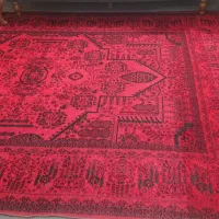 روفرشی مخمل سنتی قرمز۹متری