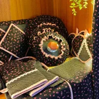 سرویس آشپزخانه 9 تیکه (پارچه کتان نخ)