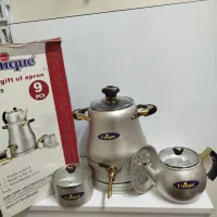 سماور و قوری رو گازی ۹تیکه یونیک آک آک آک