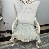 سرویس مبل استیل ۷ نفره همراه با ویترین ست