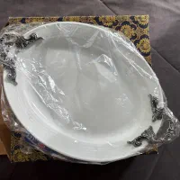دیس چینی با دسته پیوتر و پایه دار