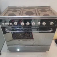 اجاق‌گاز پنج شعله استیل فر دار