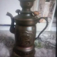 سماور ذغالی جنس برنج طرح شاهنشاهی اکبند زیر قیمت