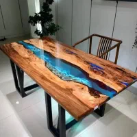 ساخت میز رزینی وچوبی