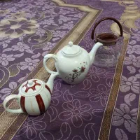 قوی چینی اصلی 2عددو1عددقوری شیشه ای پیرکسی