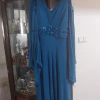 لباس مجلسی آبی نفتی