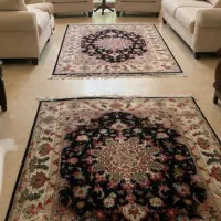 جفت فرش دستباف ۳ متری کاشمر / گل ابریشم (آکبند)