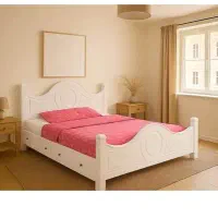 تخت120یک ونیم نفره مدل چوبی