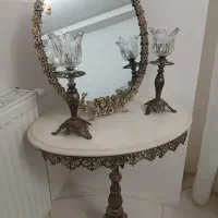 آیینه و شمعدانی برنز